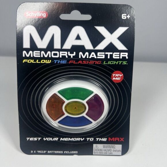 NEW! Schilling MAX MEMORY MASTER Simon Says Handheld ELECTRONIC GAME Portable - Picture 1 of 2